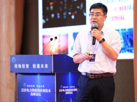 國(guó)網(wǎng)信通產(chǎn)業(yè)集團(tuán)黨委委員、副總經(jīng)理孫德棟作 “泛在電力物聯(lián)網(wǎng)建設(shè)與支撐”主題演講